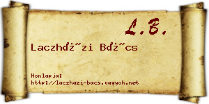Laczházi Bács névjegykártya